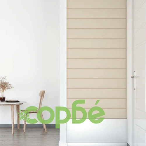 Стенни панели 12 бр кремави 90x15 см изкуствена кожа, 1,62 м² ➤ топ цена ➤ sorbe.bg