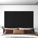 Стенни панели, 12 бр, черни, 90x15 см, кадифе, 1,62 м²