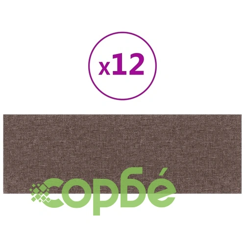 Стенни панели, 12 бр, таупе, 90x30 см, плат, 3,24 кв.м. ➤ топ цена ➤ sorbe.bg
