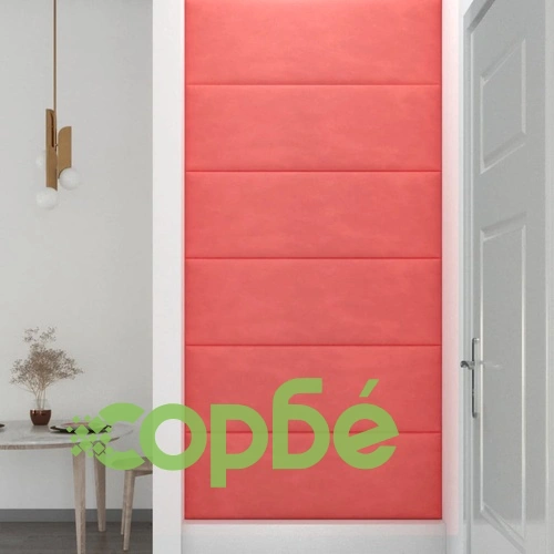 Стенни панели, 12 бр, розови, 90x30 см, кадифе, 3,24 м² ➤ топ цена ➤ sorbe.bg