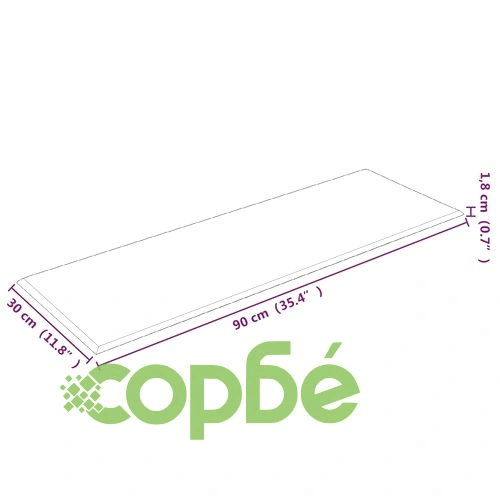 Стенни панели, 12 бр, виненочервени, 90x30 см, кадифе, 3,24 м² ➤ топ цена ➤ sorbe.bg