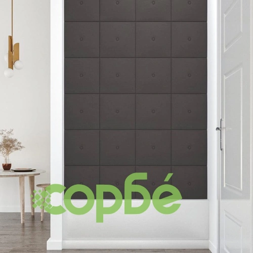 Стенни панели, 12 бр, тъмносиви, 30x30 см, плат, 1,08 м² ➤ топ цена ➤ sorbe.bg