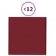 Стенни панели, 12 бр, виненочервени, 30x30 см, плат, 1,08 кв.м.
