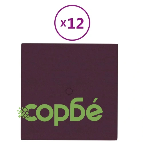 Стенни панели, 12 бр, лилави, 30x30 см, плат, 1,08 кв.м. ➤ топ цена ➤ sorbe.bg