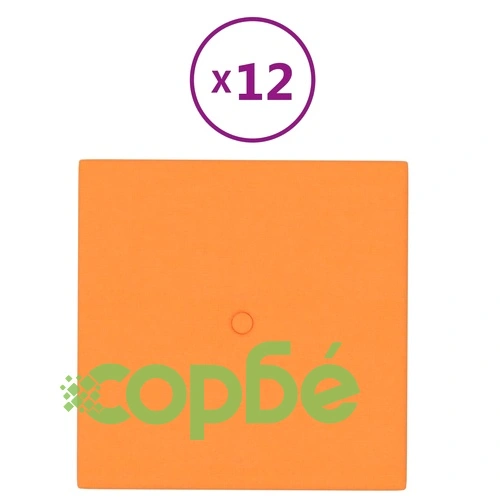 Стенни панели, 12 бр, светложълт, 30x30 см, плат, 1,08 м² ➤ топ цена ➤ sorbe.bg