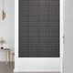 Стенни панели, 12 бр, сиви, 30x15 см, изкуствена кожа, 0,54 м²