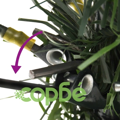 Готова осветена коледна елха с шишарки зелена 120 см PVC и PE ➤ топ цена ➤ sorbe.bg