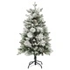 Осветена коледна елха с флокиран сняг и шишарки 150 см PVC и PE