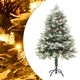 Готова осветена коледна елха с шишарки зелена 120 см PVC и PE