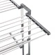 Двуетажен сушилник за дрехи с колелца, сребрист, 60x70x106 см