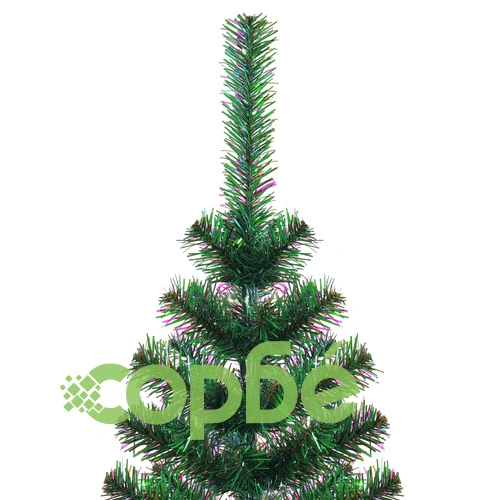 Изкуствена коледна елха с преливащи връхчета зелена 120 см PVC ➤ топ цена ➤ sorbe.bg