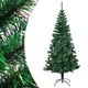 Изкуствена коледна елха с преливащи връхчета зелена 210 см PVC
