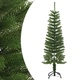 Изкуствена тънка коледна елха със стойка, 120 см, PE