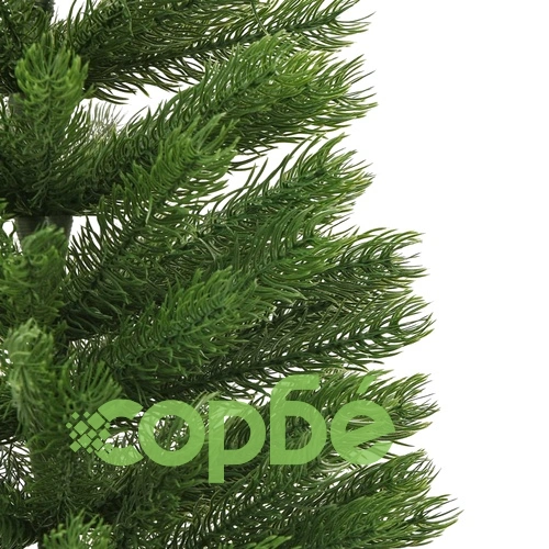 Изкуствена тънка коледна елха със стойка, 120 см, PE ➤ топ цена ➤ sorbe.bg