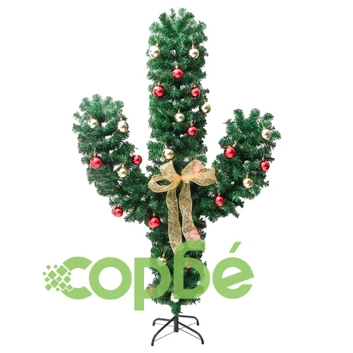 Коледен кактус със стойка и LED, зелен, 180 см, PVC ➤ топ цена ➤ sorbe.bg