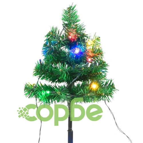 Коледни елхи за пътеки 6 бр с многоцветни LED 45 см PVC ➤ топ цена ➤ sorbe.bg