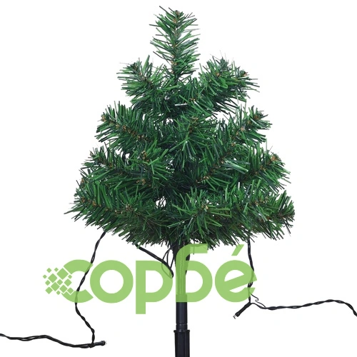 Коледни елхи за пътеки 6 бр с многоцветни LED 45 см PVC ➤ топ цена ➤ sorbe.bg