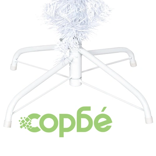 Обърната изкуствена коледна елха със стойка, бяла, 120 см ➤ топ цена ➤ sorbe.bg