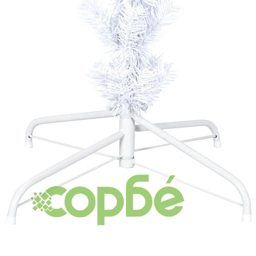 Обърната изкуствена коледна елха със стойка, бяла, 240 см ➤ топ цена ➤ sorbe.bg