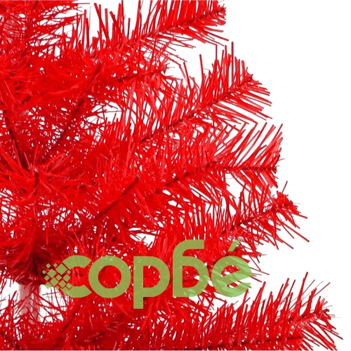 Изкуствена половин коледна елха със стойка червена 180 см PVC ➤ топ цена ➤ sorbe.bg