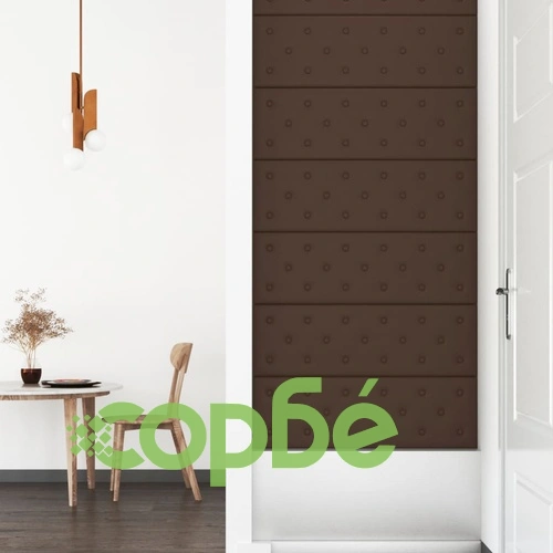 Стенни панели 12 бр кафяви 90x30 см изкуствена кожа 3,24 м² ➤ топ цена ➤ sorbe.bg