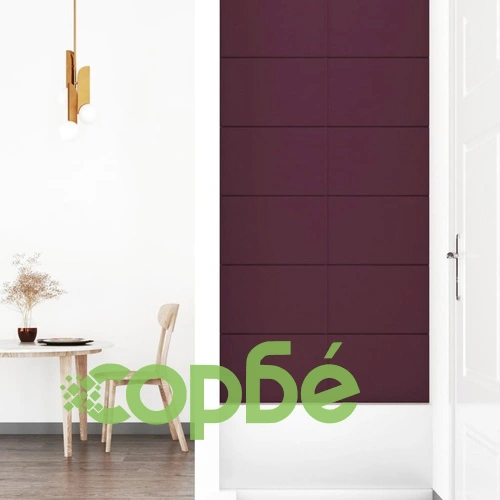 Стенни панели, 12 бр, пурпурен, 90x30 см, плат, 3,24 кв.м. ➤ топ цена ➤ sorbe.bg