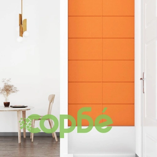 Стенни панели, 12 бр, светложълт, 90x30 см, плат, 3,24 м² ➤ топ цена ➤ sorbe.bg