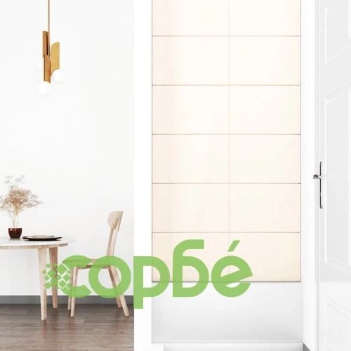 Стенни панели, 12 бр, кремави, 90x30 см, кадифе, 3,24 м² ➤ топ цена ➤ sorbe.bg