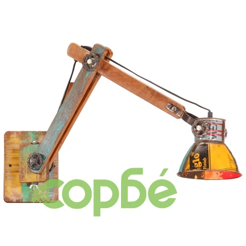 Стенна лампа, индустриален стил, многоцветна, кръгла, E27 ➤ топ цена ➤ sorbe.bg