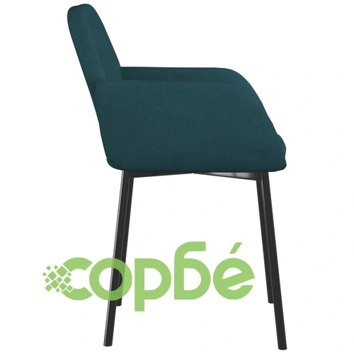 Трапезни столове, 2 бр, сини, кадифе ➤ топ цена ➤ sorbe.bg