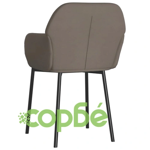 Трапезни столове, 2 бр, тъмносиви, кадифе ➤ топ цена ➤ sorbe.bg