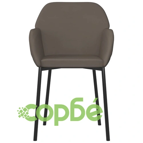 Трапезни столове, 2 бр, тъмносиви, кадифе ➤ топ цена ➤ sorbe.bg