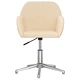 Въртящ се офис стол, кремав, текстил