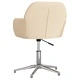 Въртящ се офис стол, кремав, текстил