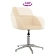 Въртящ се офис стол, кремав, текстил