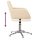 Въртящ се офис стол, кремав, текстил