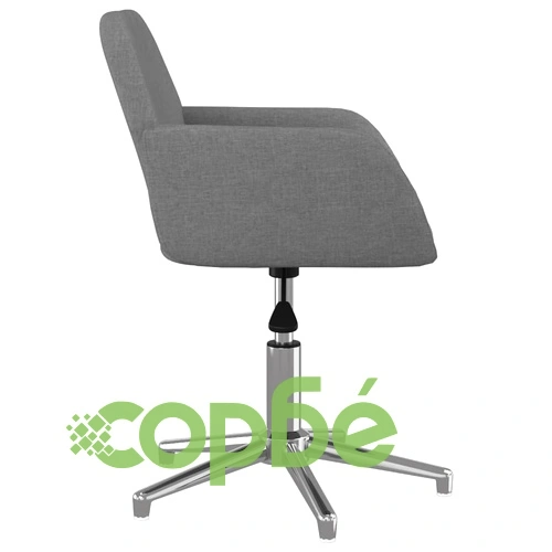 Въртящ се офис стол, светлосив, текстил ➤ топ цена ➤ sorbe.bg
