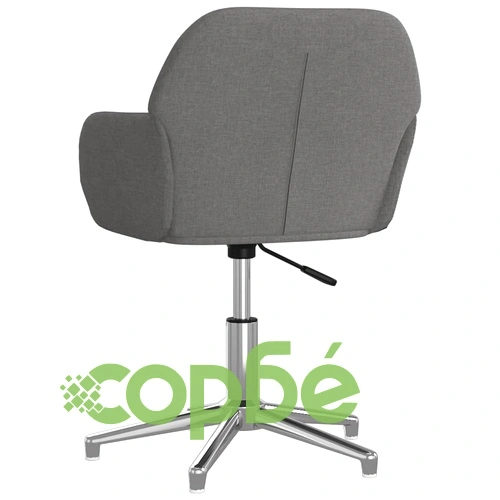 Въртящ се офис стол, светлосив, текстил ➤ топ цена ➤ sorbe.bg