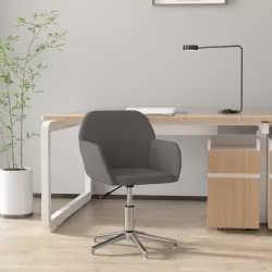 Въртящ се офис стол, светлосив, текстил