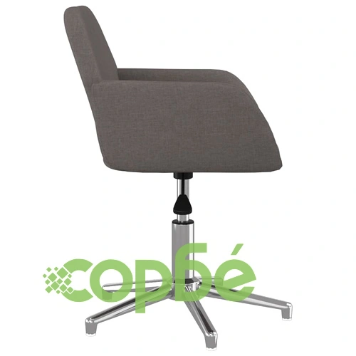 Въртящ се офис стол, тъмносив, текстил ➤ топ цена ➤ sorbe.bg