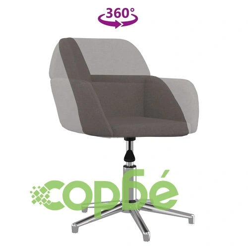 Въртящ се офис стол, тъмносив, текстил ➤ топ цена ➤ sorbe.bg