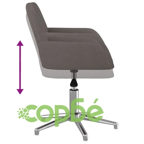 Въртящ се офис стол, тъмносив, текстил ➤ топ цена ➤ sorbe.bg