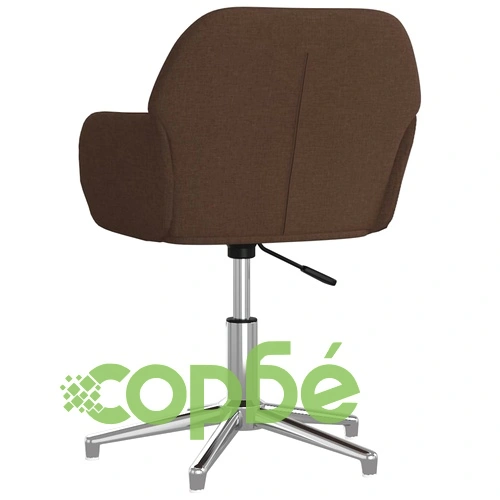 Въртящ се офис стол, кафяв, текстил ➤ топ цена ➤ sorbe.bg