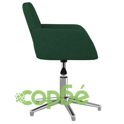 Въртящ се офис стол, тъмнозелен, кадифе ➤ топ цена ➤ sorbe.bg