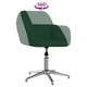 Въртящ се офис стол, тъмнозелен, кадифе