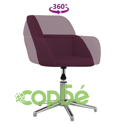 Въртящ се офис стол, лилав, текстил ➤ топ цена ➤ sorbe.bg