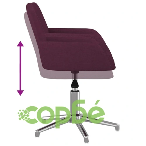 Въртящ се офис стол, лилав, текстил ➤ топ цена ➤ sorbe.bg