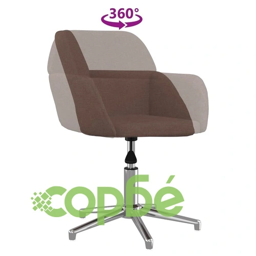Въртящ се офис стол, таупе, текстил ➤ топ цена ➤ sorbe.bg
