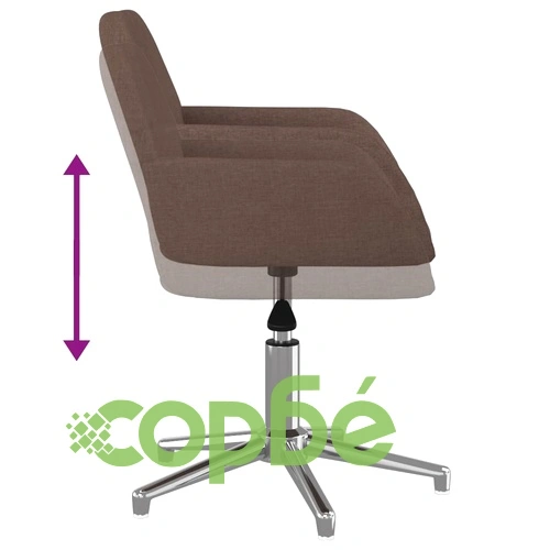 Въртящ се офис стол, таупе, текстил ➤ топ цена ➤ sorbe.bg