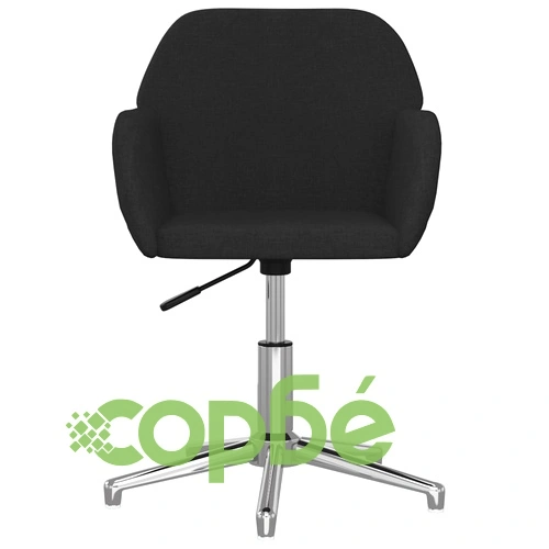Въртящ се офис стол, черен, текстил ➤ топ цена ➤ sorbe.bg